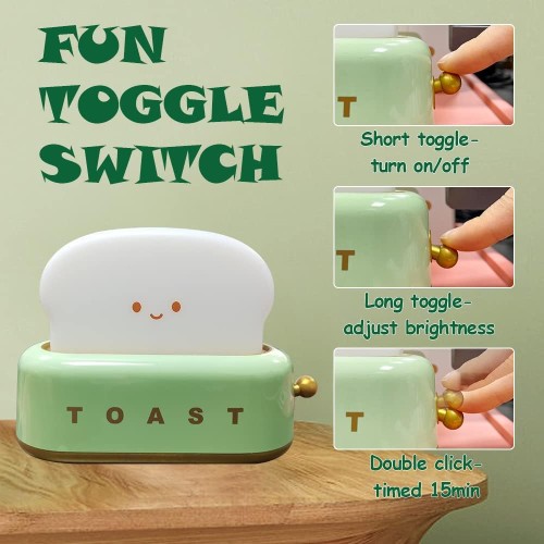 Toast Night Light Children Beside Bed Lamp