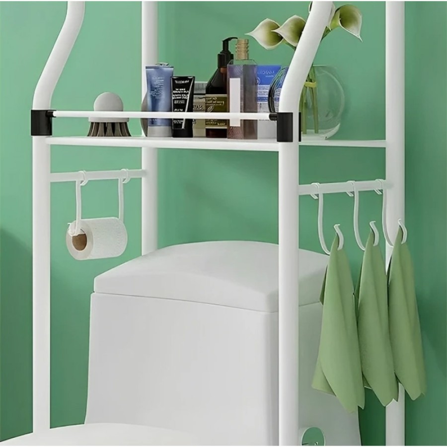 Three-layer Toilet Seat Organization and Storage Shelves