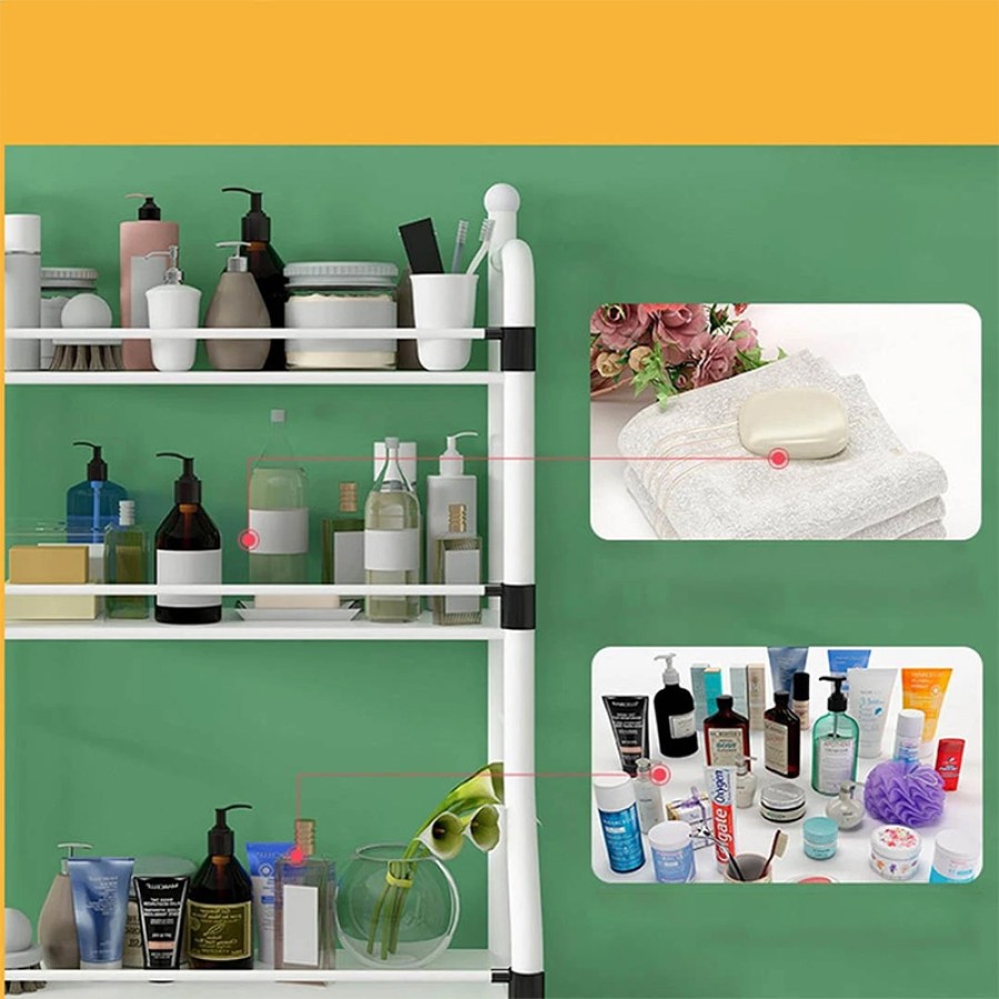 Three-layer Toilet Seat Organization and Storage Shelves