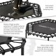 Adjustable Fitness Trampoline with T Shaped Handrail
