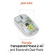 Transparent Mouse 2.4G and Bluetooth Dual Mode - Grey Transparent Mouse 2.4G and Bluetooth Dual Mode - Grey