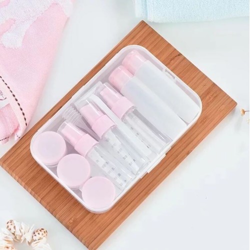 Travel Bottle Set 11 Pieces - Pink