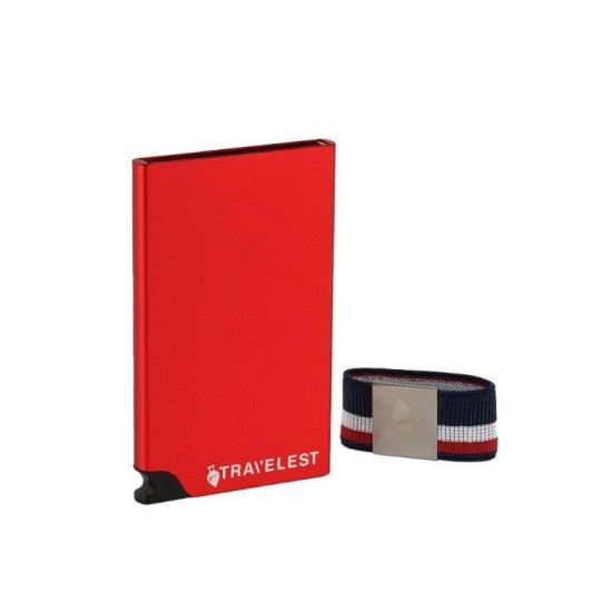 Travelest RFID Block Aluminum Wallet with Elastic Money Holder