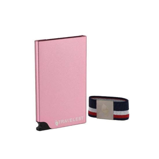 Travelest RFID Block Aluminum Wallet with Elastic Money Holder