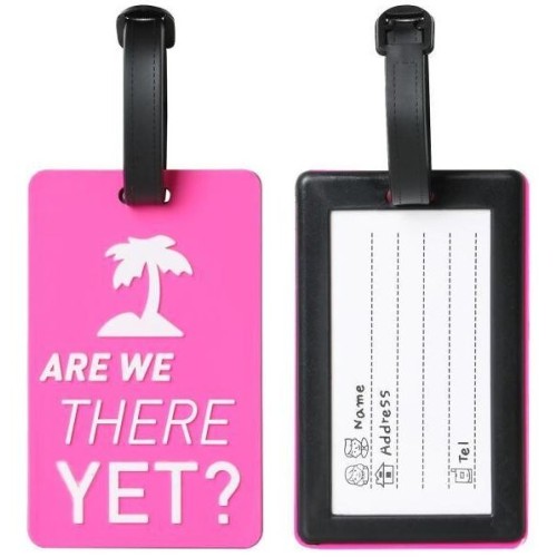 Travelest Luggage Tag - Are we there yet! - Pink