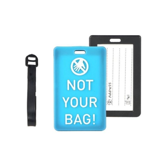 Travelset Luggage tag - Not your bag v.2 - Blue