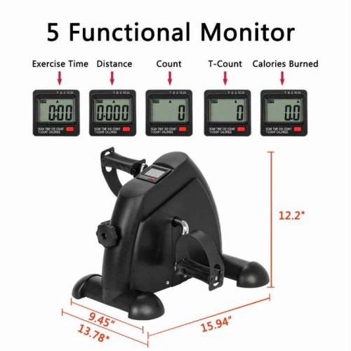 Portable Mini Exercise Pedal Bike with LCD Screen Displays