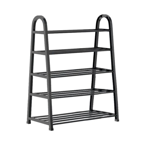 U-Shaped Shoe Rack 5 Tiers White