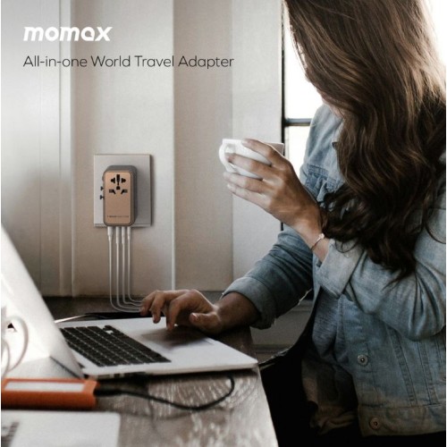 Momax 1-world 170w Gan 4 Port Travel Adaptor (UA17D)