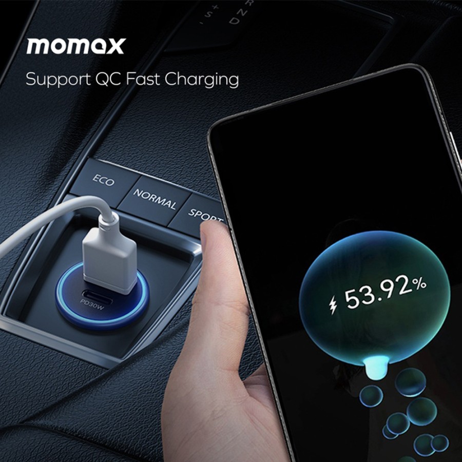 Momax Move 30w Dual Port Car Charger (UC18E)