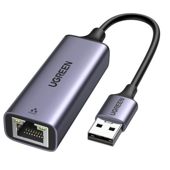 UGREEN USB-A 3.0 To Gigabit Ethernet Adapter Aluminum Case 10cm (SPACE GRAY)