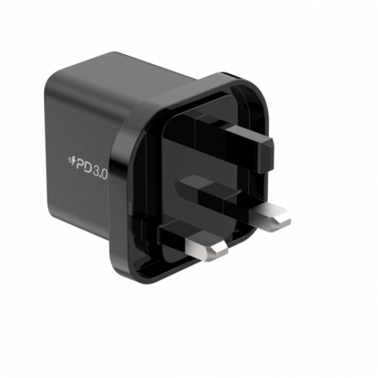 Momax One Plug 35W 2-Port GaN Mini Charger - Black (UM32UKD)