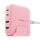 Momax One Plug 70W 4-Port Desktop Charger UK - Pink (UM50UKP)