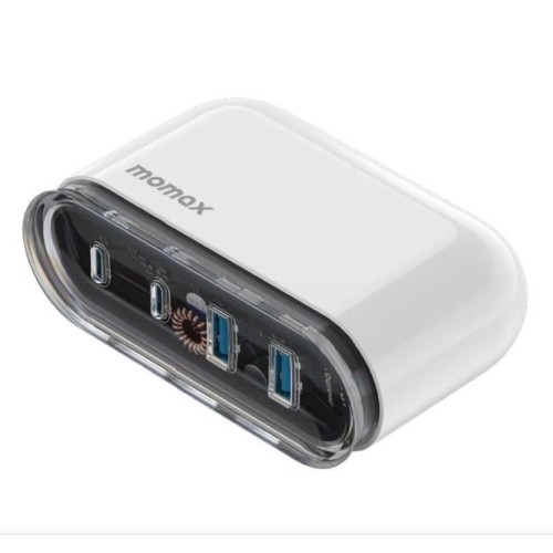 Momax 1-Charge Flow 80W 4-Port Desktop Charger (UM53UKW) - White