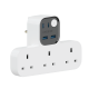 Momax 1-Charger Work Flow T-shaped Extention 3 Socket with USB (US19UKW)