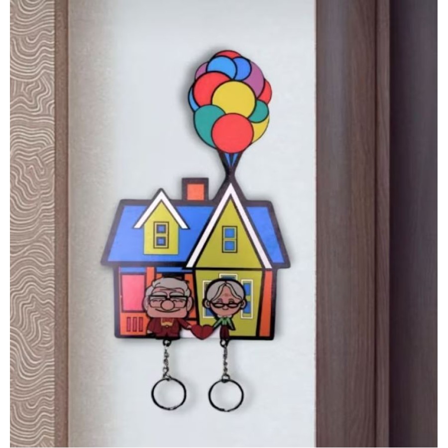 Up House Keychain Holder