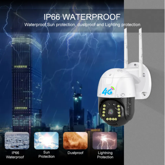  4G/WiFi Smart Net HD Camera IP66 Waterproof 