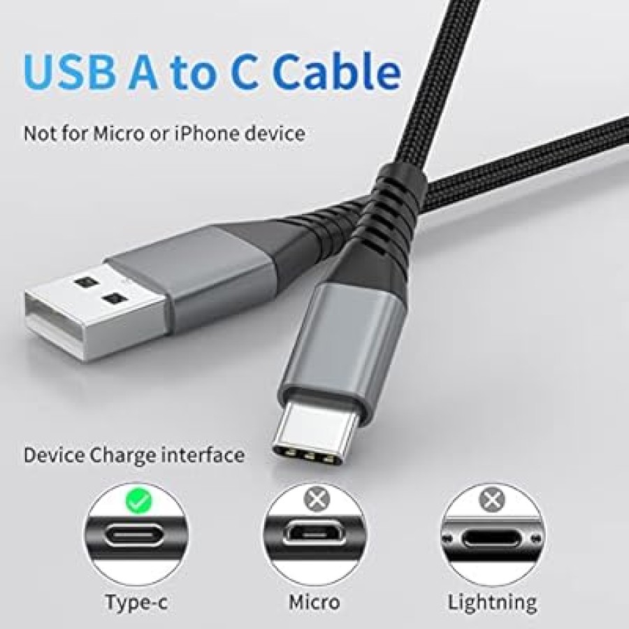 VIP CB-202 USB A to USB Type C 6A Cable -1.2m (Life Time Warranty)
