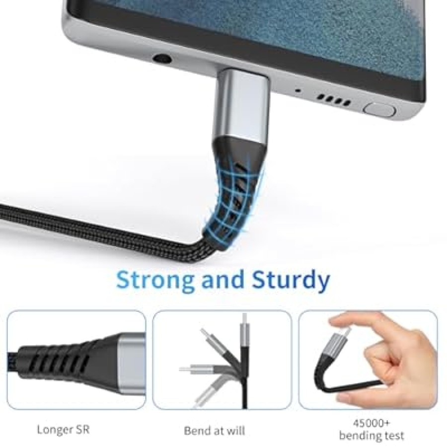 VIP CB-202 USB A to USB Type C 6A Cable -1.2m (Life Time Warranty)