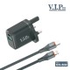 VIP CH-502 Pro Series Power Delivery Compact Charger With Type-C to Lightning Cable VIP CH-502 Pro Series Power Delivery Compact Charger With Type-C to Lightning Cable