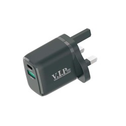 VIP CH-501 Travel Wall Charger Adapter 38W (TYPE-C , USB A) (Life Time Warranty) VIP CH-501 Travel Wall Charger Adapter 38W (TYPE-C , USB A) (Life Time Warranty)