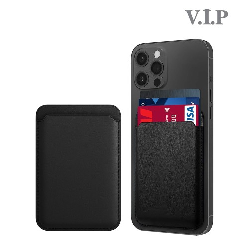 VIP Mag Safe Phone Wallet Compatible - Black