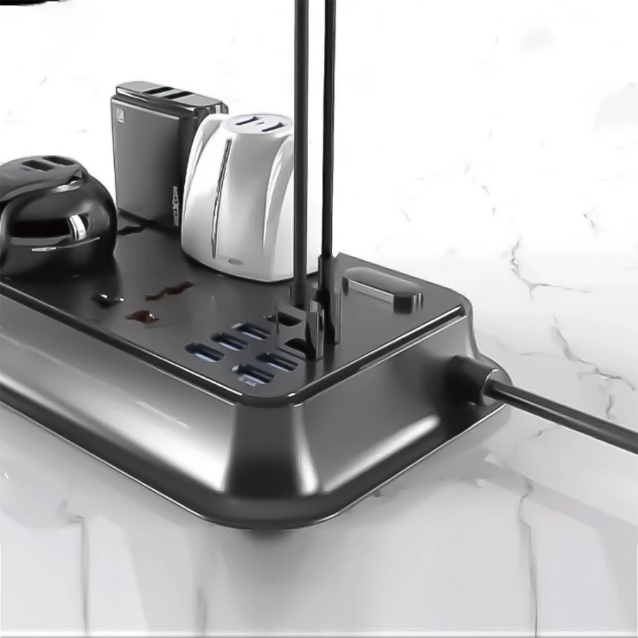 VIP Universal power cord 4 port with 6 USB Ext-802