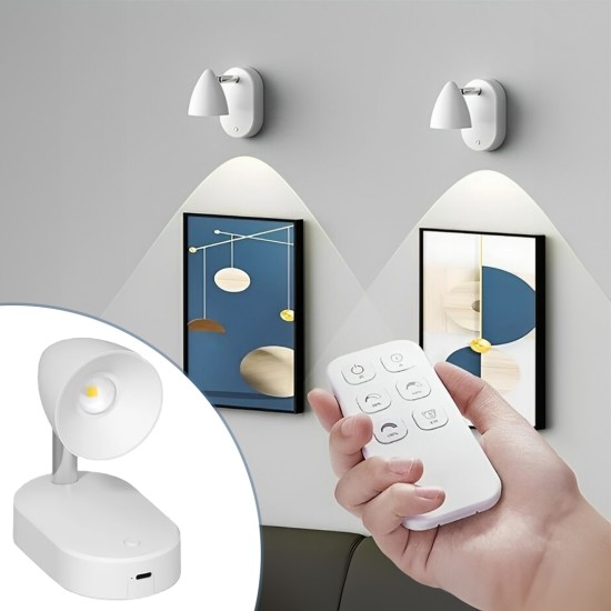 Rotatable Wall-Mounted Desk Lamp with Remote Control