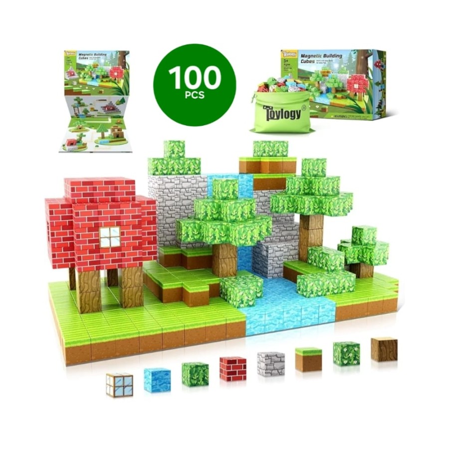 MineCraft Magnetic Craft Building Blocks - 100 Pcs