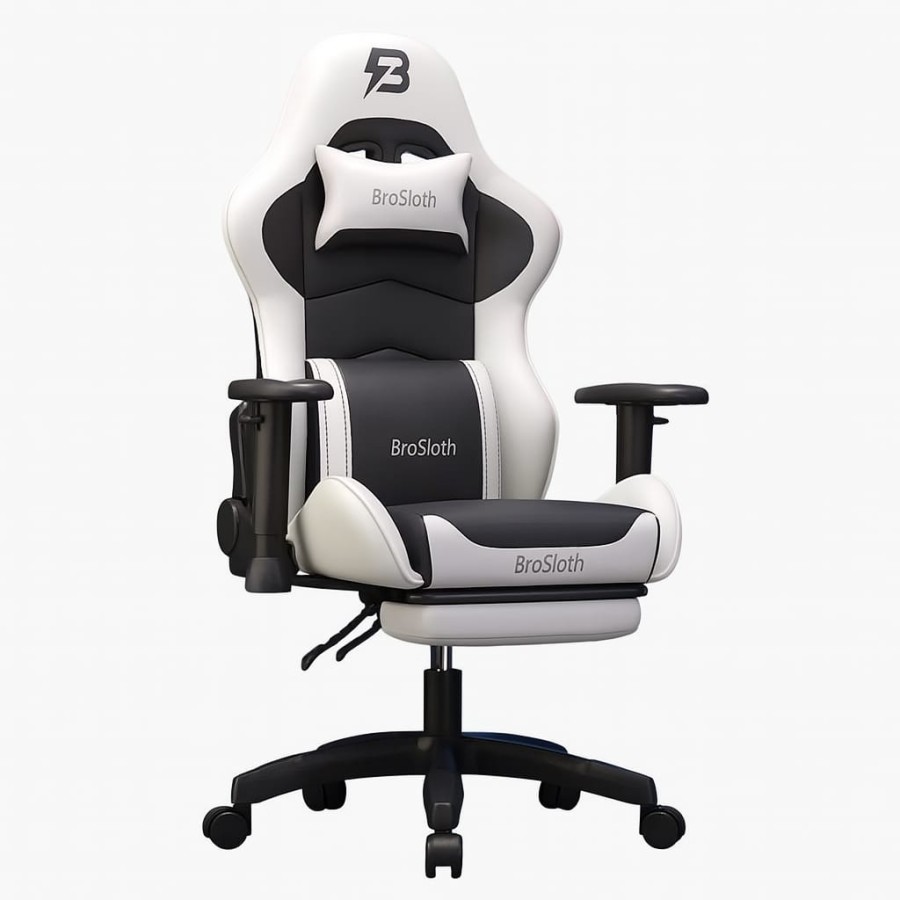 Brosloth Ergonomic Gaming Office Chair for Work from Home with Lumbar Support - Black Brosloth Ergonomic Gaming Office Chair for Work from Home with Lumbar Support - Black