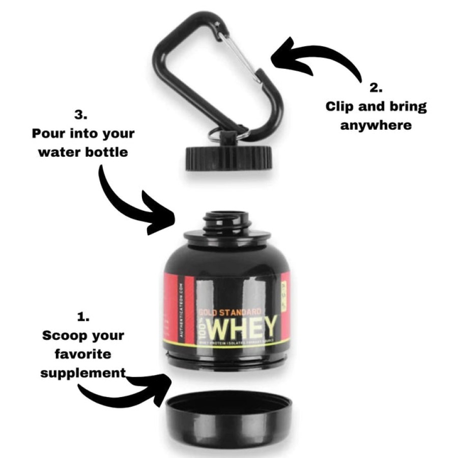 Whey Protein Powder Container Funnel Key Chain