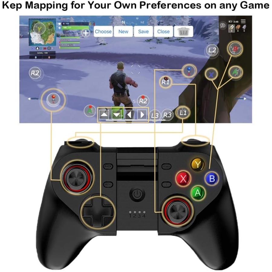 Wireless Mobile Gamepad Controller – Android/Windows PC/iPhone/iPad devices/TV Wireless Mobile Gamepad Controller – Android/Windows PC/iPhone/iPad devices/TV