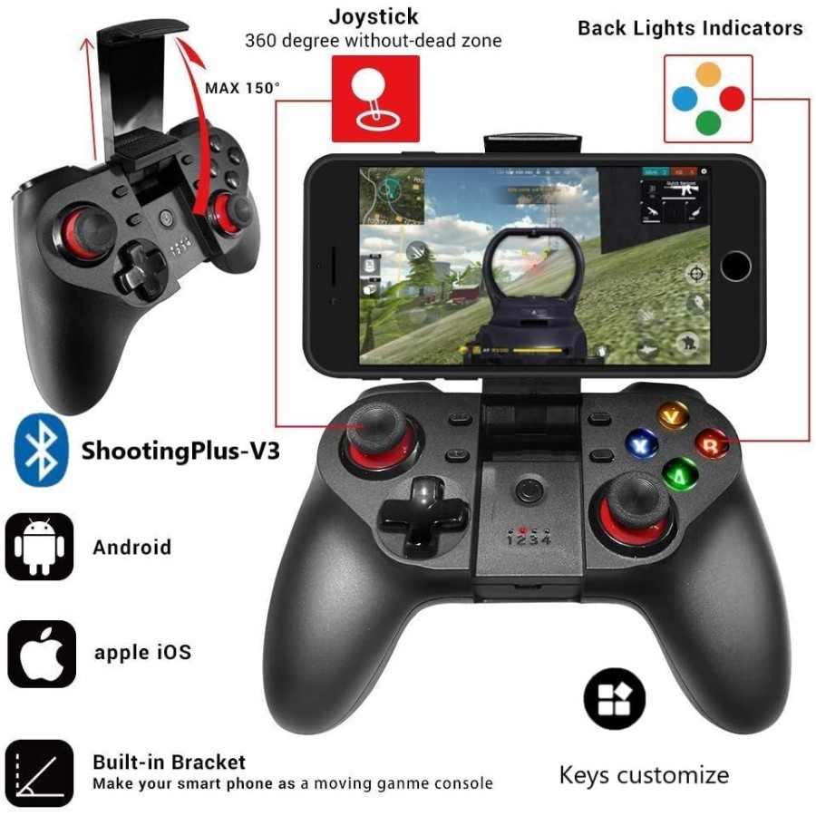 Wireless Mobile Gamepad Controller – Android/Windows PC/iPhone/iPad devices/TV Wireless Mobile Gamepad Controller – Android/Windows PC/iPhone/iPad devices/TV