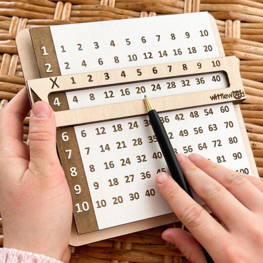 Wooden Multiplication Calculator Table