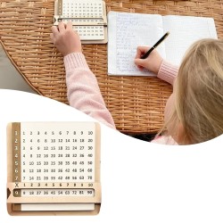 Wooden Multiplication Calculator Table