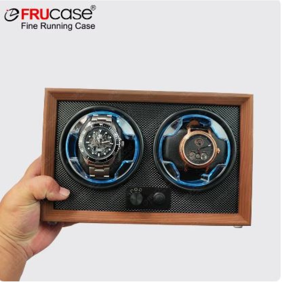 Wooden Watch Winder for Rolex & Luxury Watches – 2 Slot Box