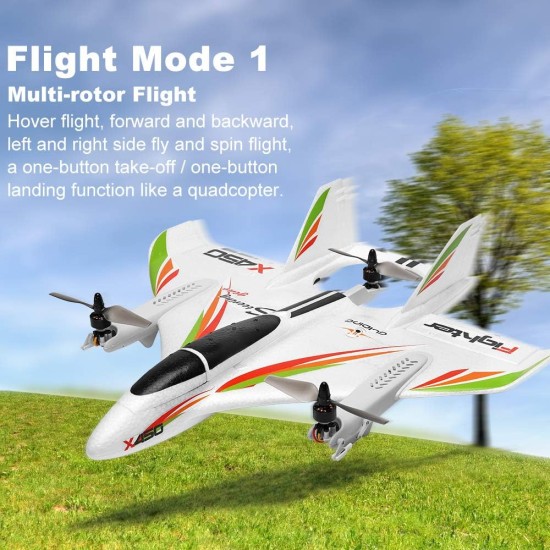 XK X450 RC Airplane, 2.4G 6CH RC Glider Aircraft