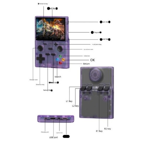  XGB35 Handheld Video Game Console Built-in 2000 Games