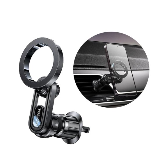 Yesido C157 Magsafe Metal Magnetic Car Phone Stand – Black