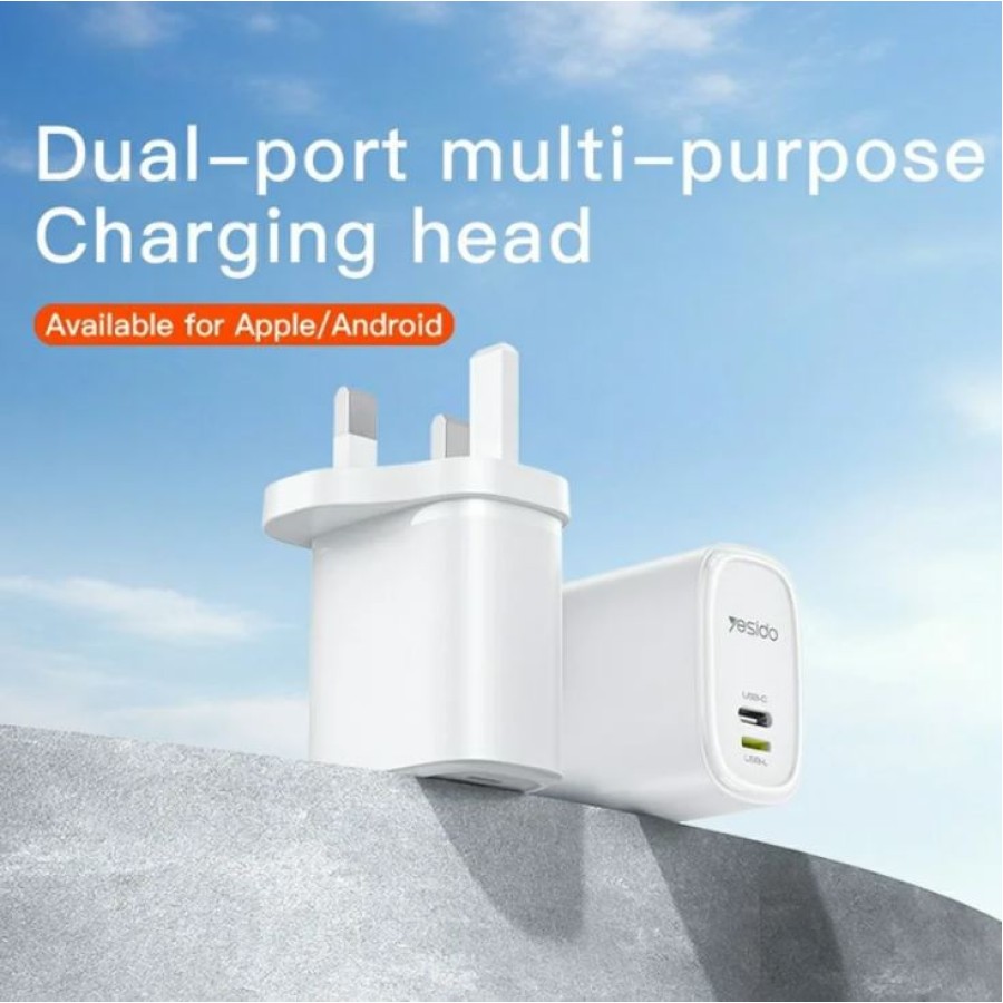 Yesido YC51 30W Fast Home Charger – USB-A, Type-C & Lightning