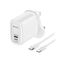 Yesido YC51 30W Fast Home Charger – USB-A, Type-C & Lightning