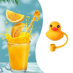 Cute Silicone Straw Tip Cover - yellow lemon Stanley  Cute Silicone Straw Tip Cover - yellow lemon Stanley