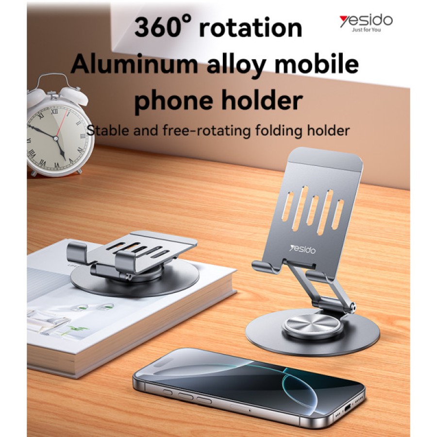 Yesido 360° Rotating Aluminum Mobile Phone Holder (C299)