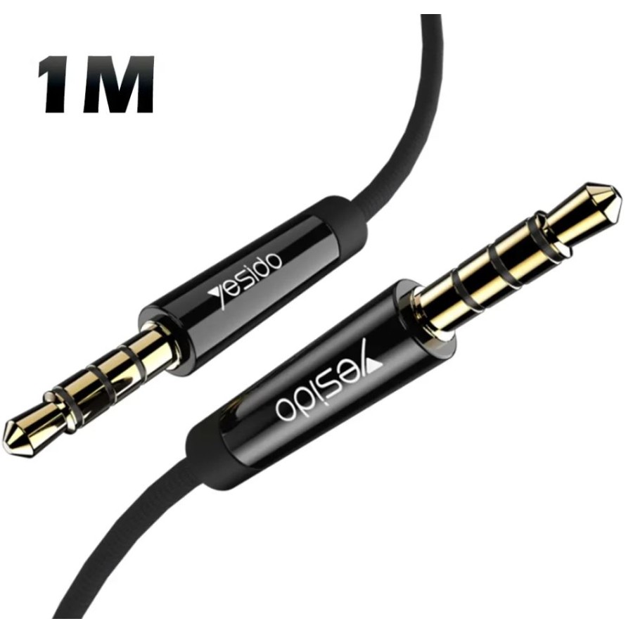 Yesido Audio Cable 3.5 Mm Male To Male Audio Cable (YAU14) Black 1M