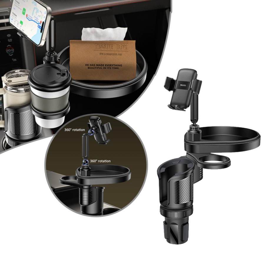 Yesido C274 Multifunctional Car Cup Holder with Phone Mount