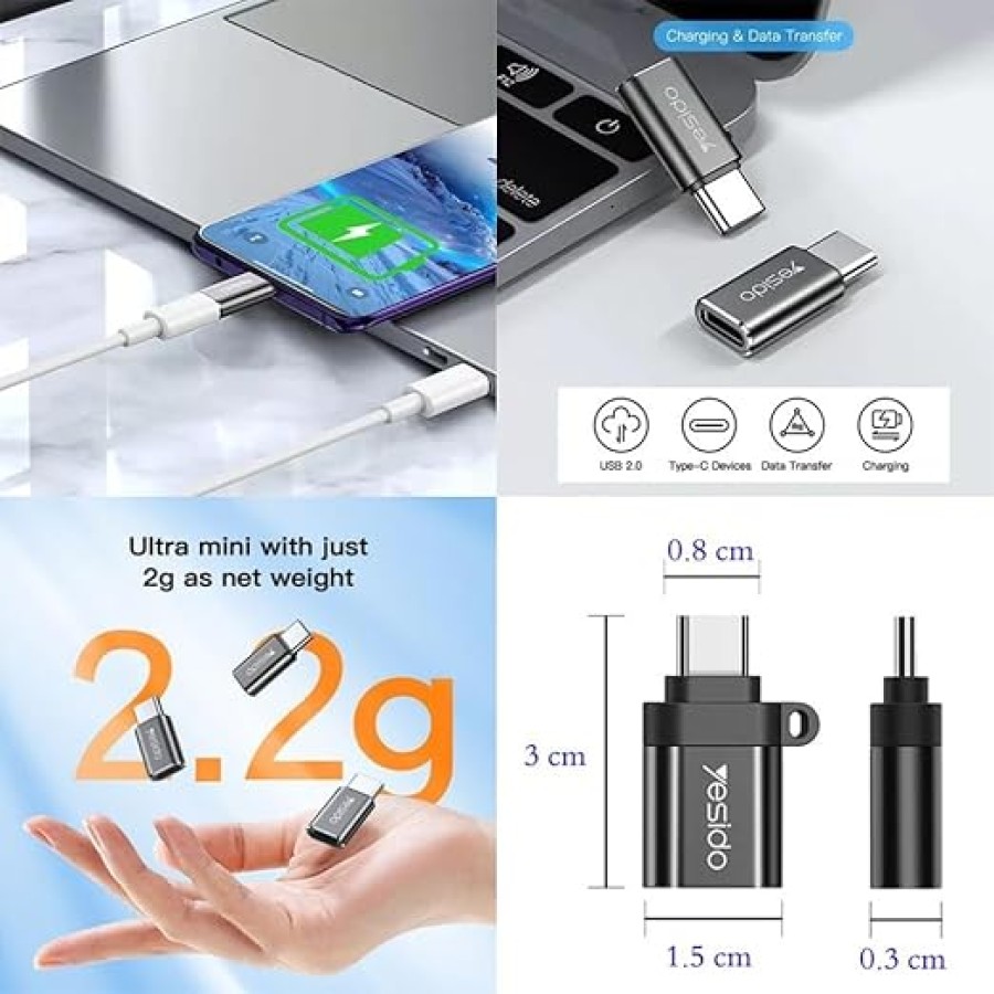 Yesido GS22 Lightning to Type C data transfer adapter