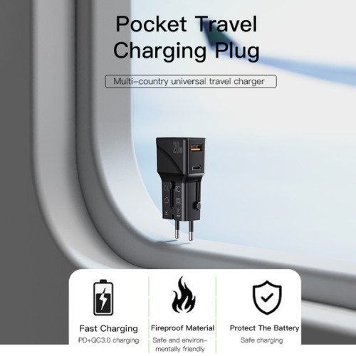 Yesido MC-17 QC3.0 + PD 20W Dual Port Travel Charger