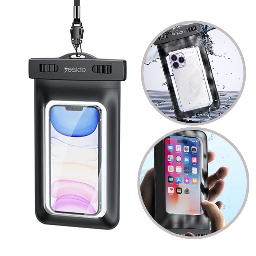 Yesido WB50 Universal WaterProof Case for - Black Yesido WB50 Universal WaterProof Case for - Black