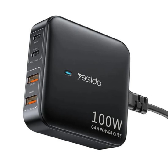 YESIDO YC41 100W GaN Desktop Charger Multi-Port Wall Charger