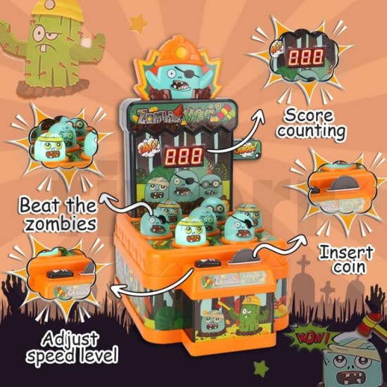 Zombie War Whack Mini Electronic Arcade Toy for Kids